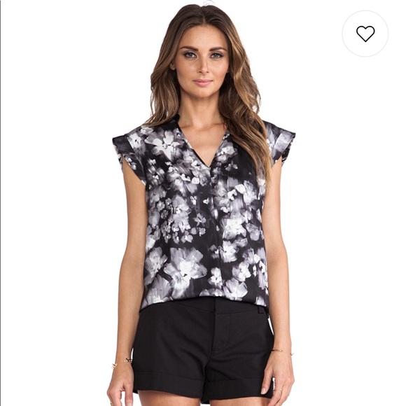 Rebecca Taylor Tops - • Rebecca Taylor • Ghost Floral Blouse Cut Out 6